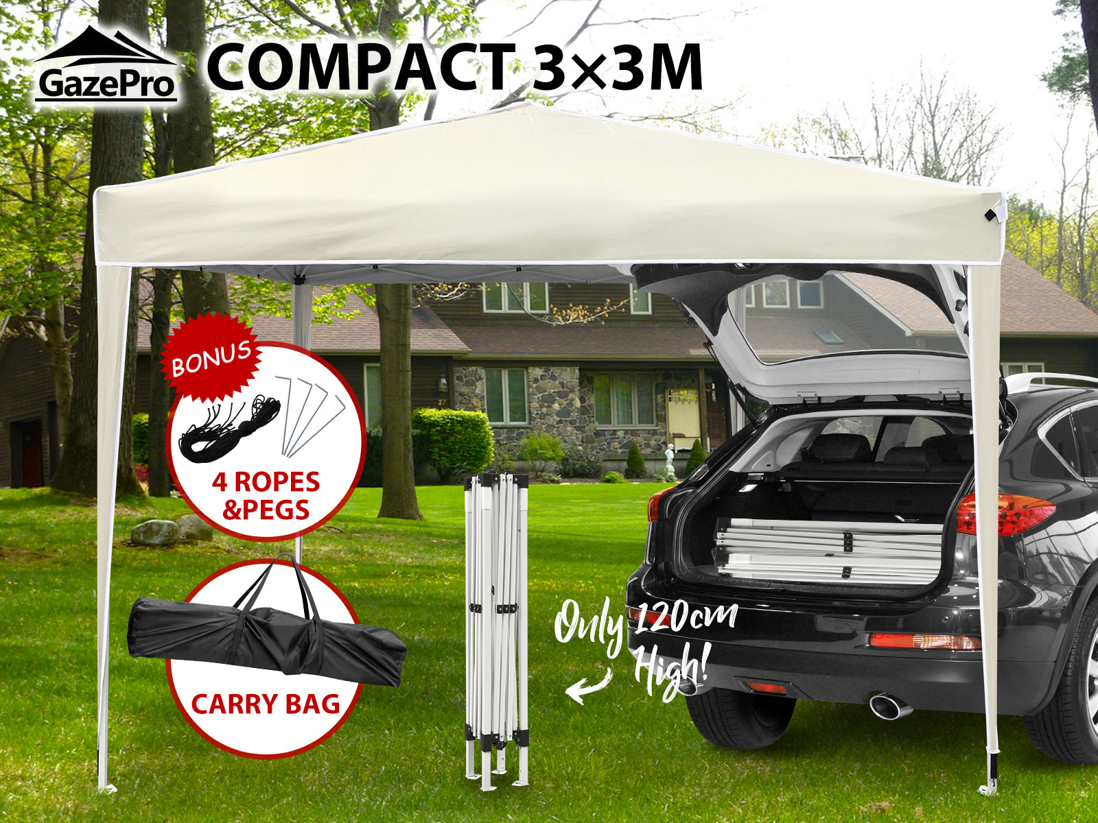 3X3M Pop Up Gazebo PR5109 2 Gazebos NZ DEPOT 5