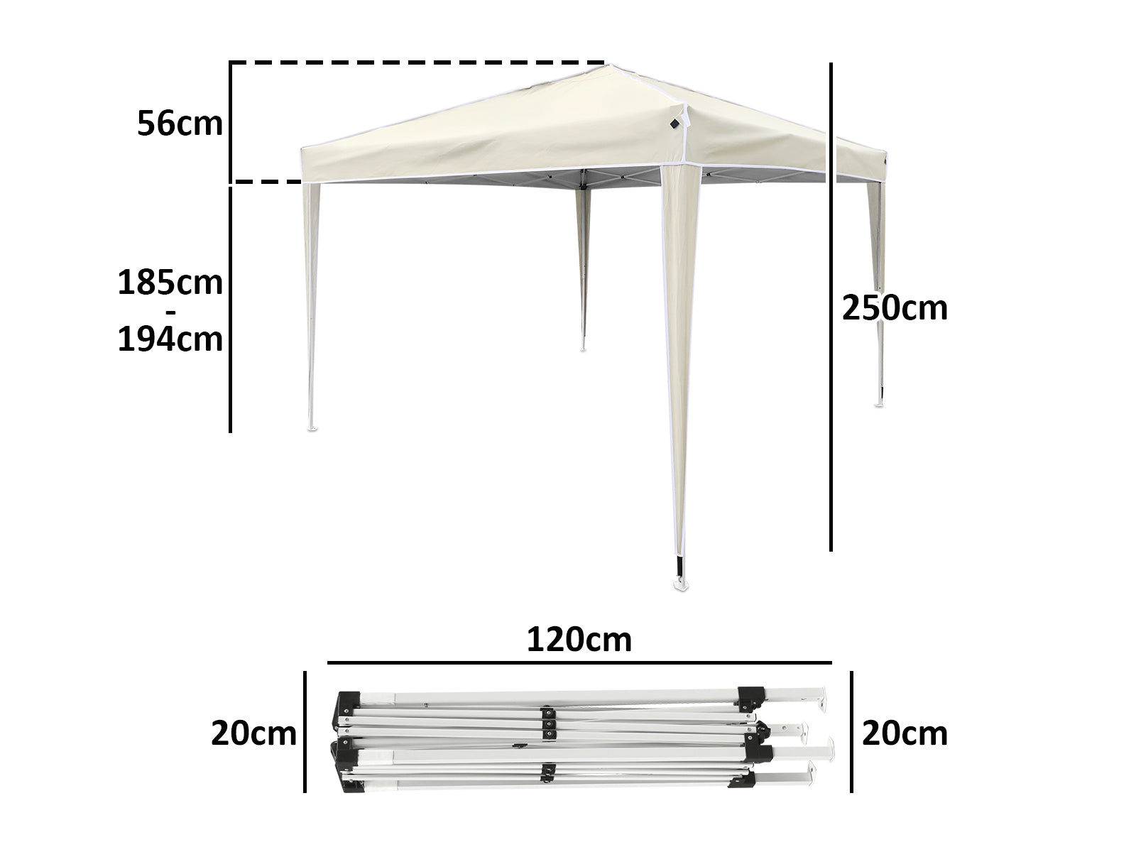 3X3M Pop Up Gazebo PR5109 2 Gazebos NZ DEPOT 6