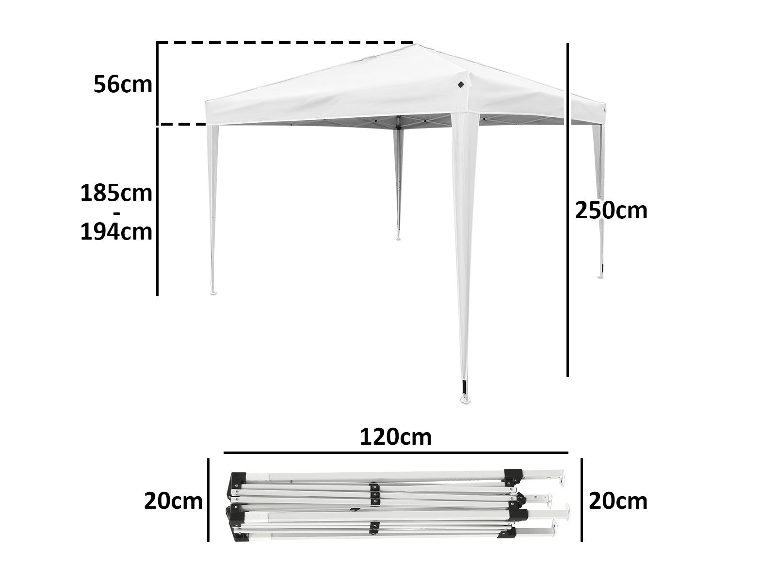 3X3M Pop Up Gazebo White PR5109 Gazebos NZ DEPOT 4 - NZ DEPOT