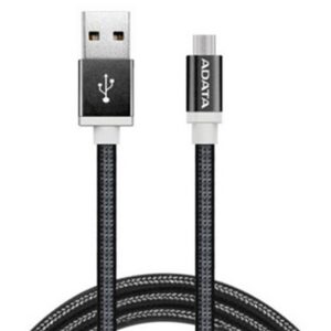 ADATA USB Type A to Micro USB Braided Connection Cable 1m Black NZ DEPOT