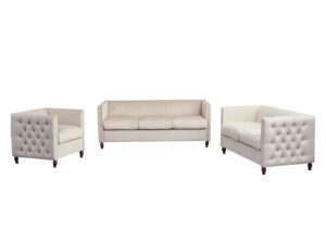 Abbey Sectional Sofa Set Velvet Beige PR9327 Sofas Sectionals Sofa Beds NZ DEPOT