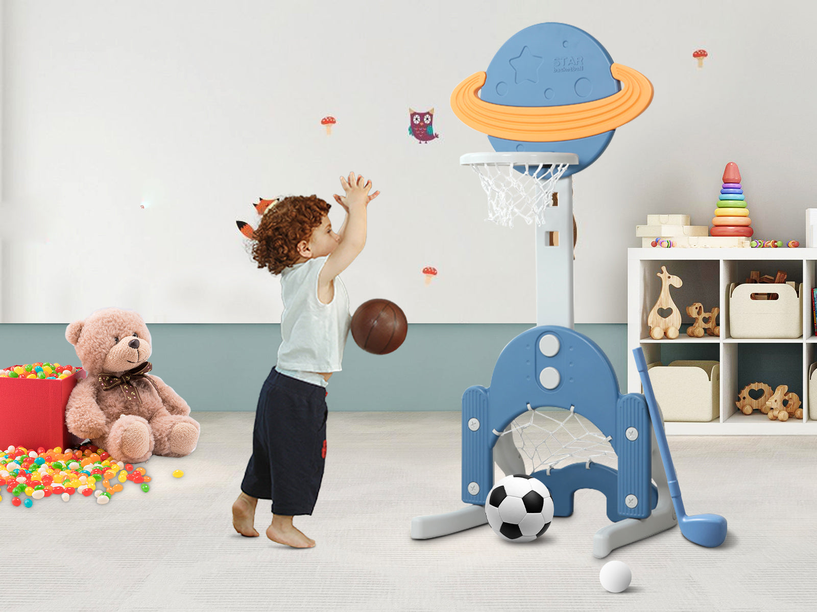 Baby Star Basketball Stand PR6202 Kid Organisers NZ DEPOT 7