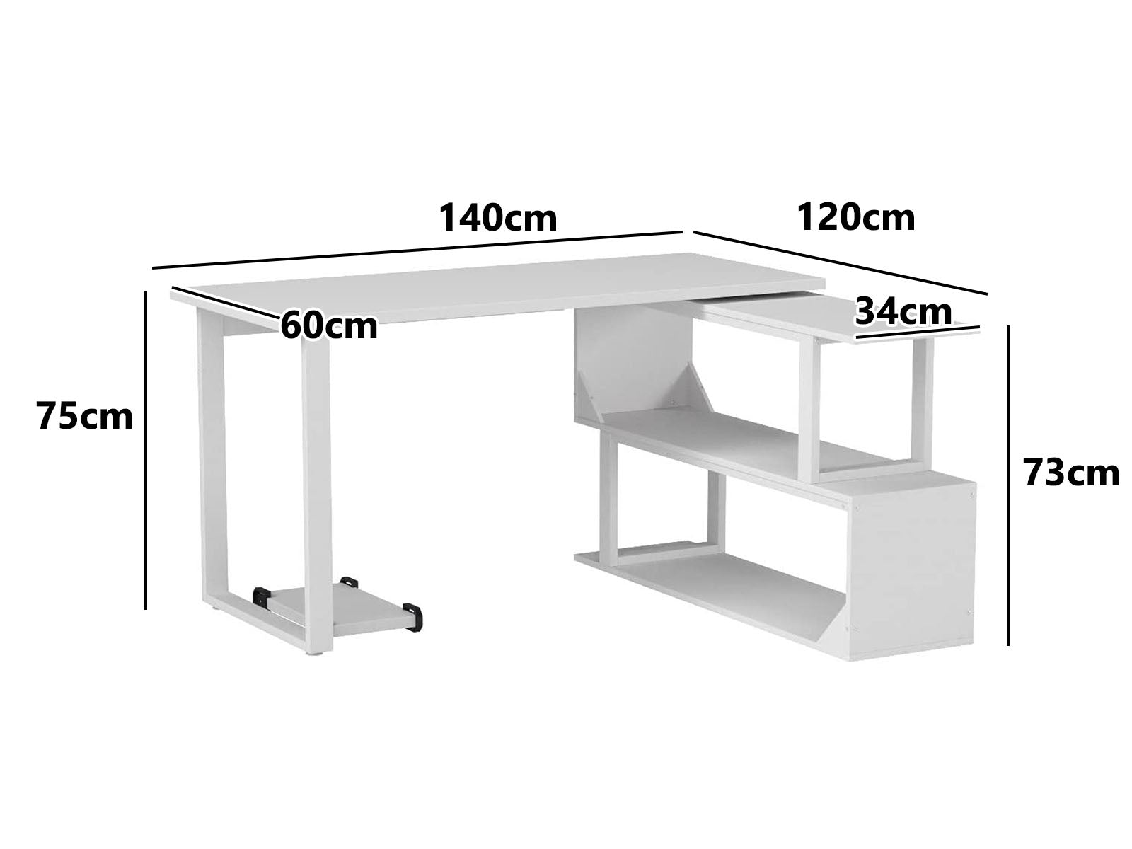 Bizzoelife L Shaped Computer Desk PR8510 Desks NZ DEPOT 7