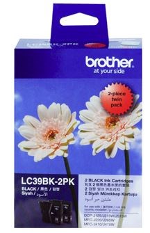 Brother LC39BK2PK Black Ink Cartridge Twin Pack - NZDEPOT