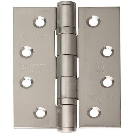 - Iron Hinge With A Stainless Steel Finish- 4.0&Quot; X 3.0&Quot; X 2.5Mm- Comes With Screws- 2Pcs