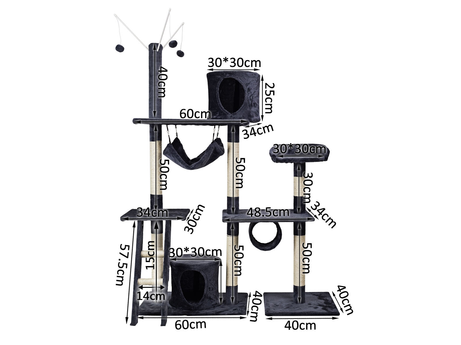 Cat Tree 150Cm PR2481 Bedding NZ DEPOT 9