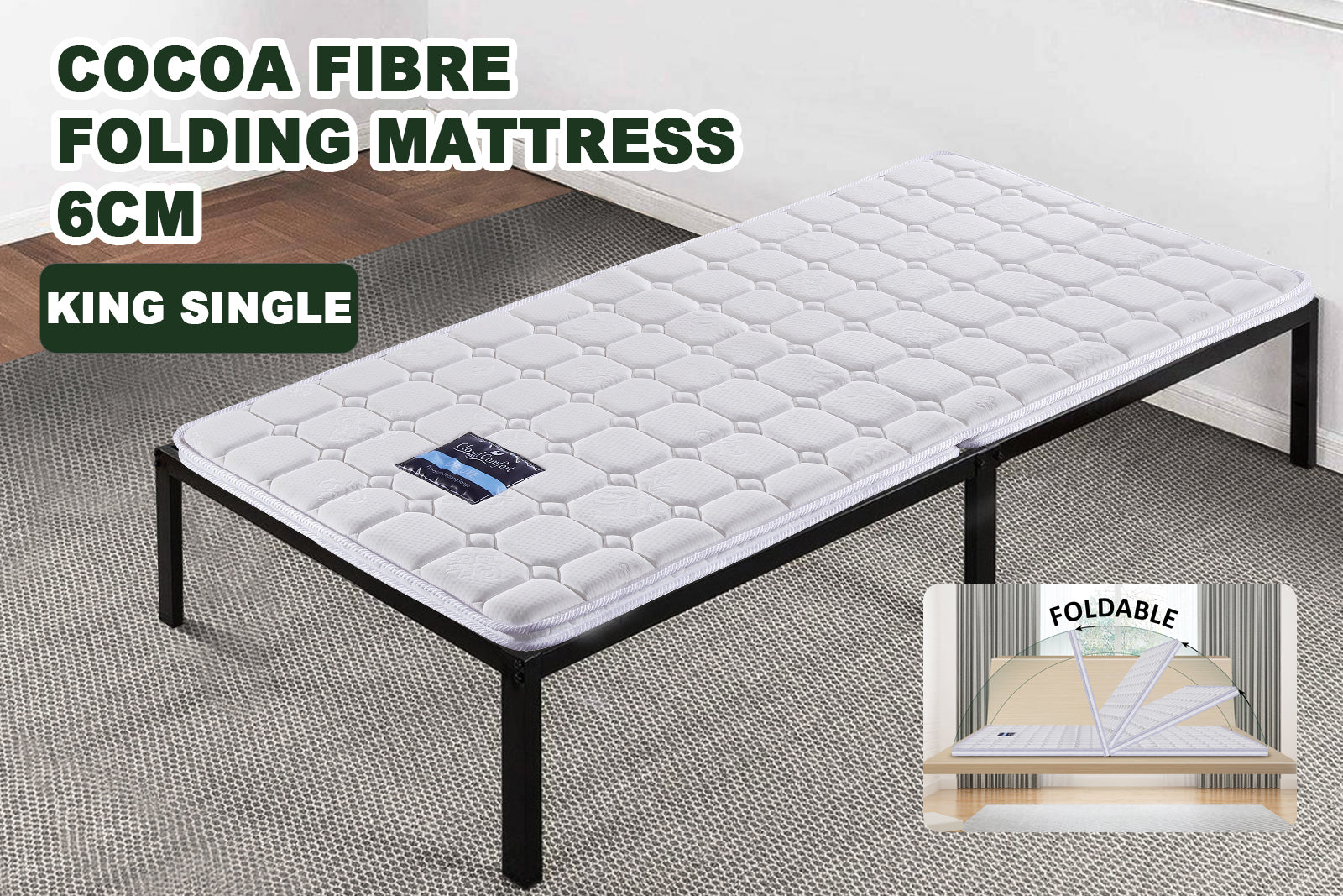 Cocoa Fibre Folding Mattress 6Cm King Single Pr7267 1 Mattresses Nz Depot 9 - Nz Depot