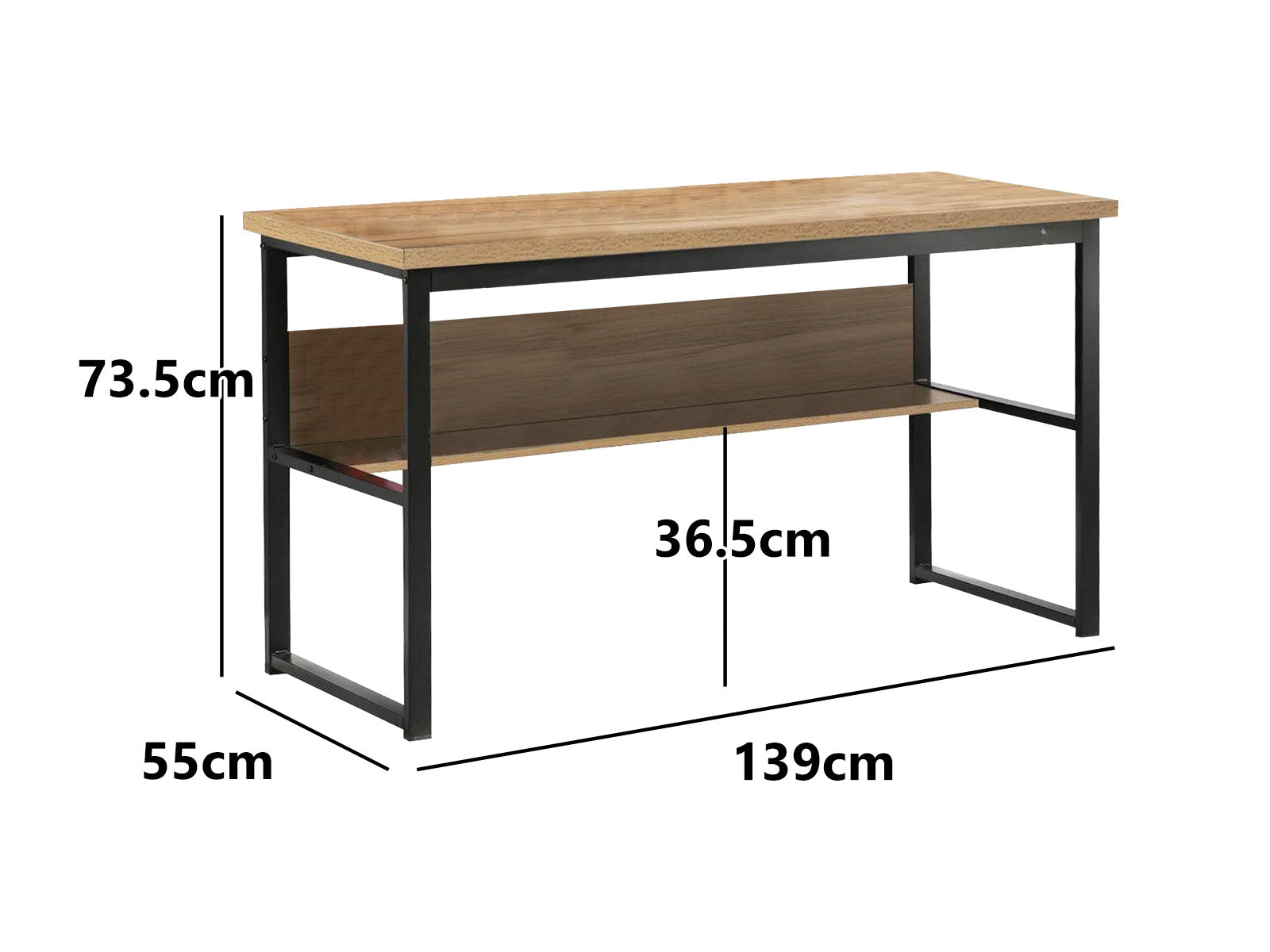 Coelsh Computer Desk with Bookshelf Oak PR9318 Desks NZ DEPOT 4