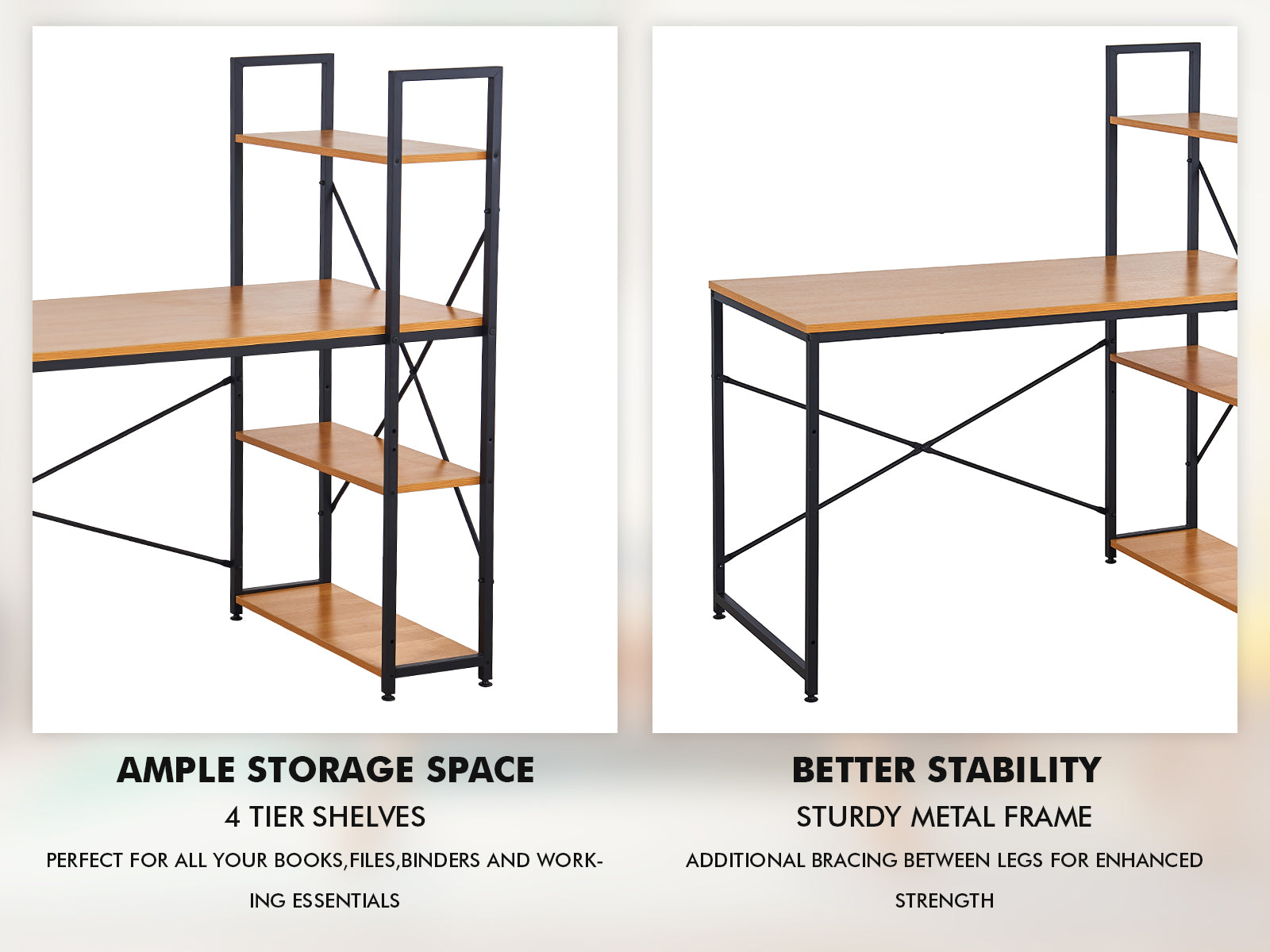 Commodity Metal Shelf With Desk 1.4M Pr6528 Desks Nz Depot 5 - Nz Depot