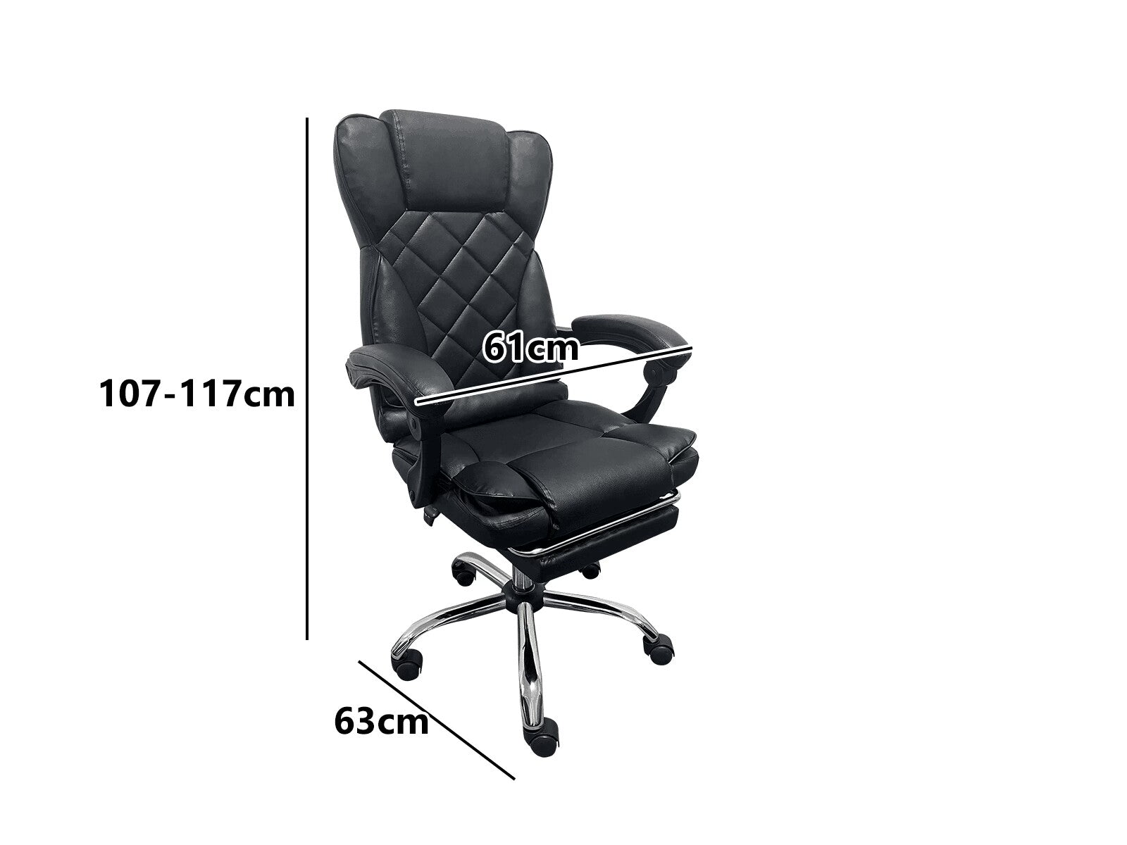 Diane Executive Office Chair PU Black PR9533 Office Chairs NZ DEPOT 3