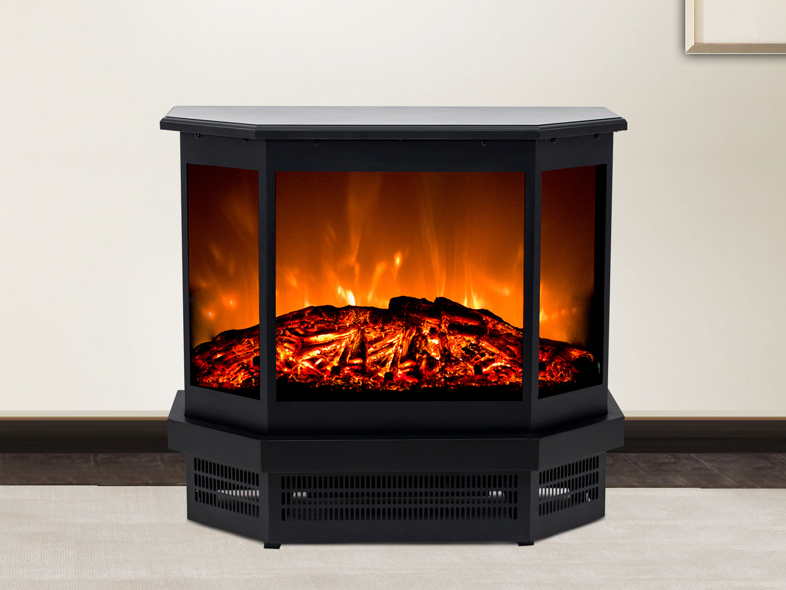 Electric Fireplace Free Standing With 3 Side Heating PR9038 Wall Heater NZ DEPOT 16