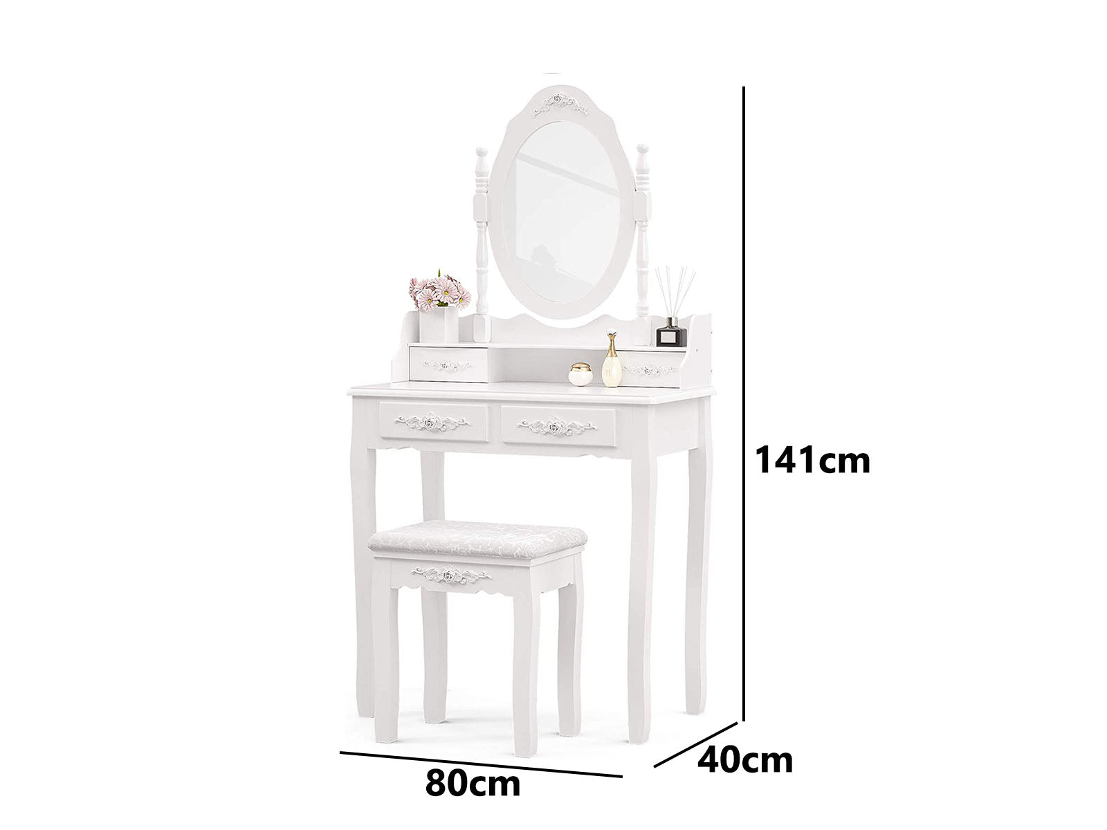 Freda Dressing Table Set Pr8033 Dressing Tables Nz Depot 6 - Nz Depot