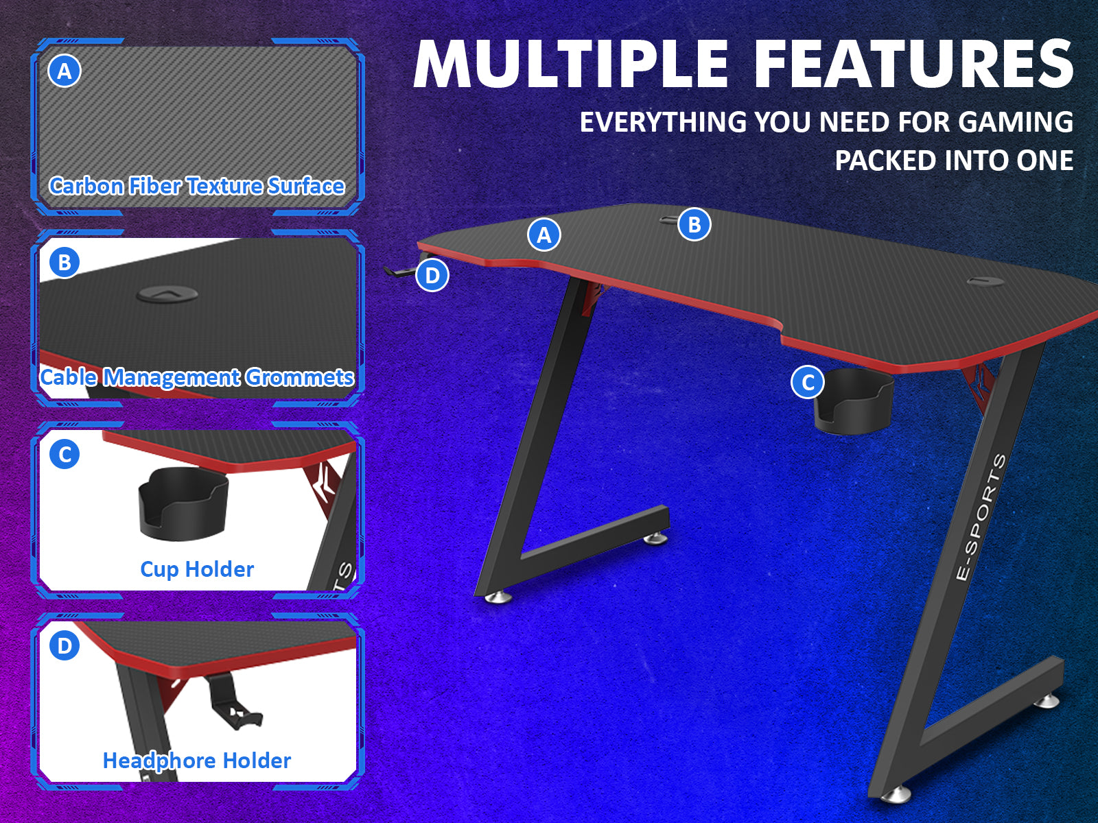 Gaming Table Pr9280 Desks Nz Depot 3 - Nz Depot