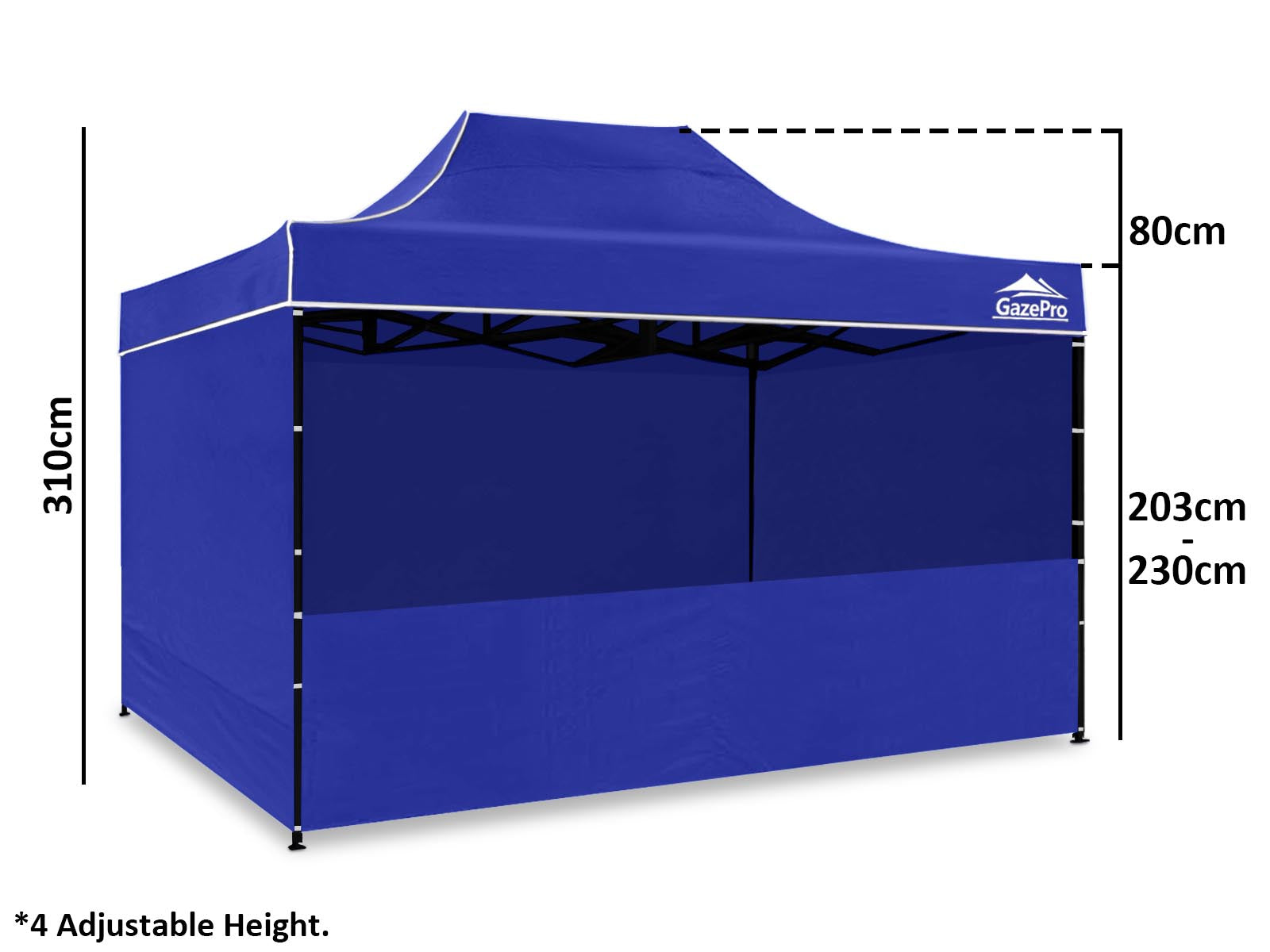 Gazebo C Silver Coated Roof 3X4.5M Blue Pr9258 Gazebos Nz Depot 4 - Nz Depot