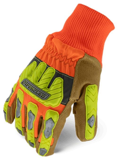 Ironclad Insulated Cut A5 Hi-Vis Glove – 1 x Pair COLD PROTECTION - 150g of Insulation CUT RESISTANT - Cut Level A5 Protection GENUINE LEATHER - Genuine Pigskin Leather Palm IMPACT PROTECTION - TPR Impact protection on knuckles and fingers REFLECTIVITY - Reflective back of hand accent