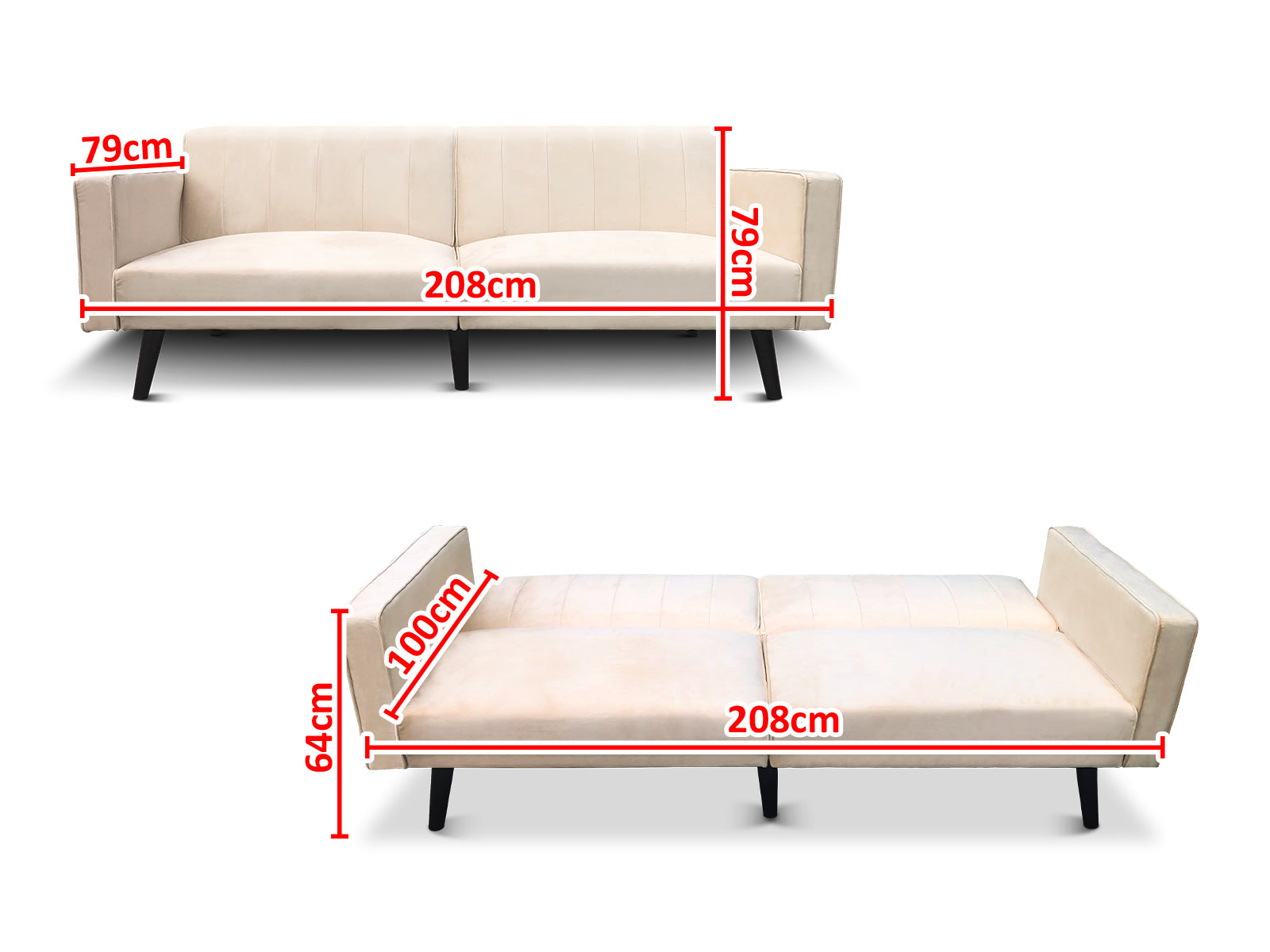 Jersey Futon Sofa Bed PR8996 Sofas Sectionals Sofa Beds NZ DEPOT 6