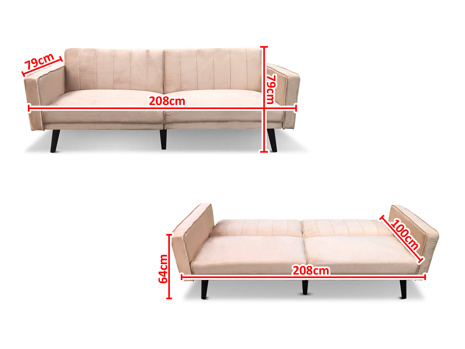 Jersey Futon Sofa Bed Pr8997 Sofas Sectionals Sofa Beds Nz Depot 7 - Nz Depot