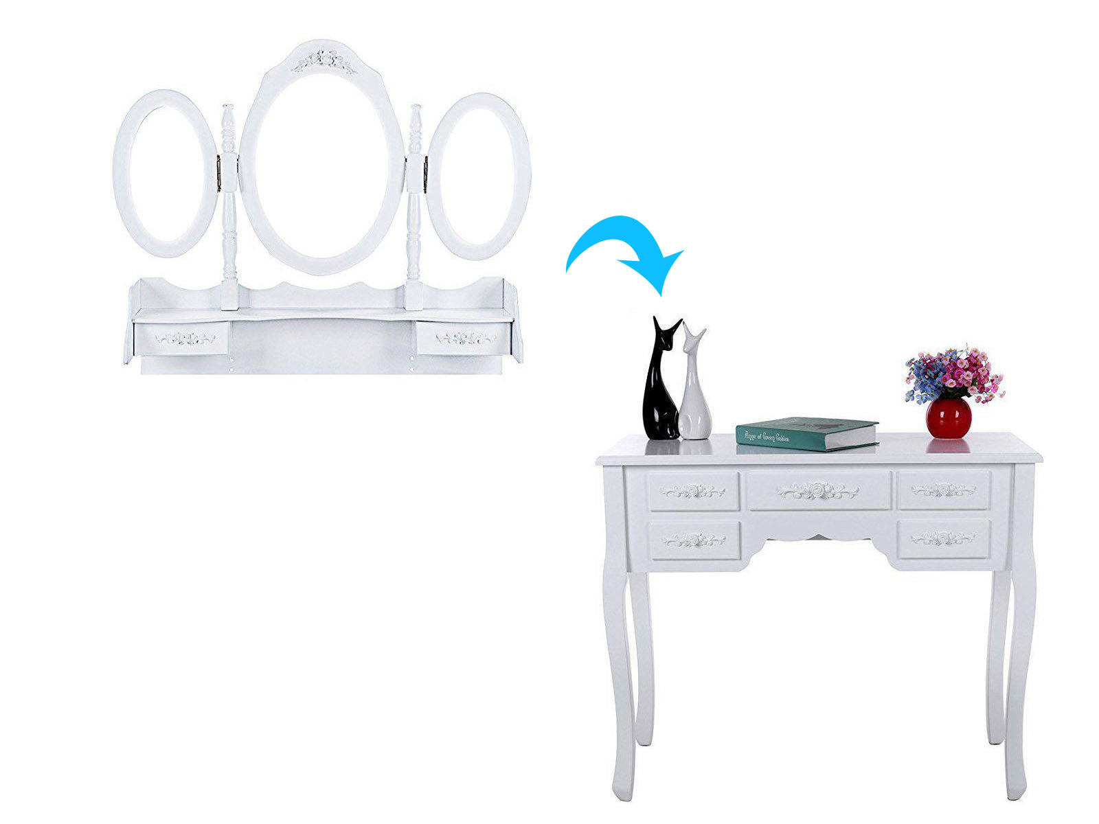 Ktaxon Dressing Table Set PR8030 Dressing Tables NZ DEPOT 8