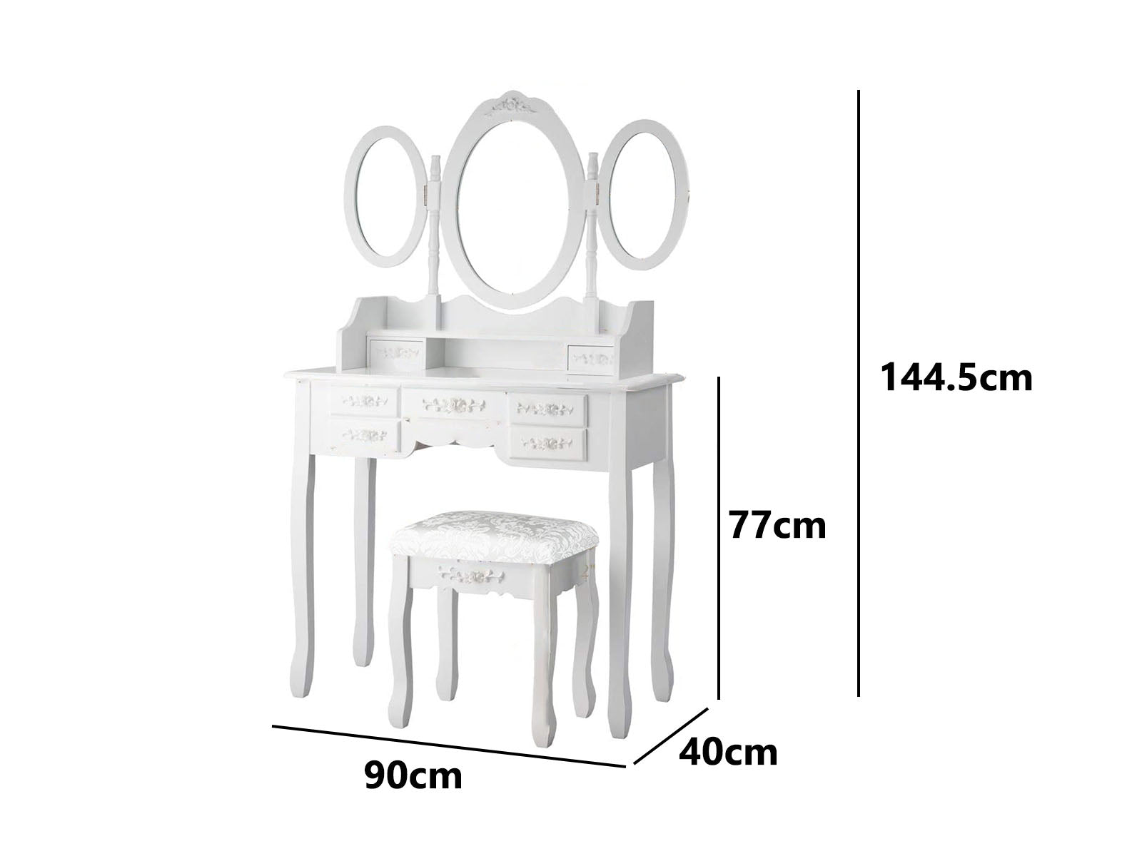 Ktaxon Dressing Table Set PR8030 Dressing Tables NZ DEPOT 9