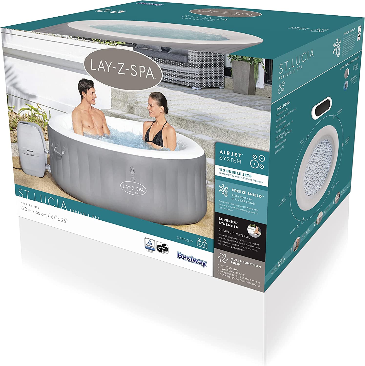 Lay Z Spa PR8852 Swimming Pools Air beds NZ DEPOT 10