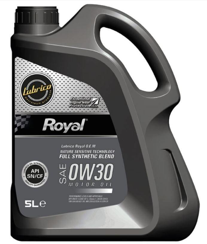 Lubri̇co Royal Oem 0W/30 Is A Synthetic Engine Oil That Meets The Performance Requirements Of New Gasoline And Multi-Jet Diesel Engines Equipped With New And Modern Technologies.