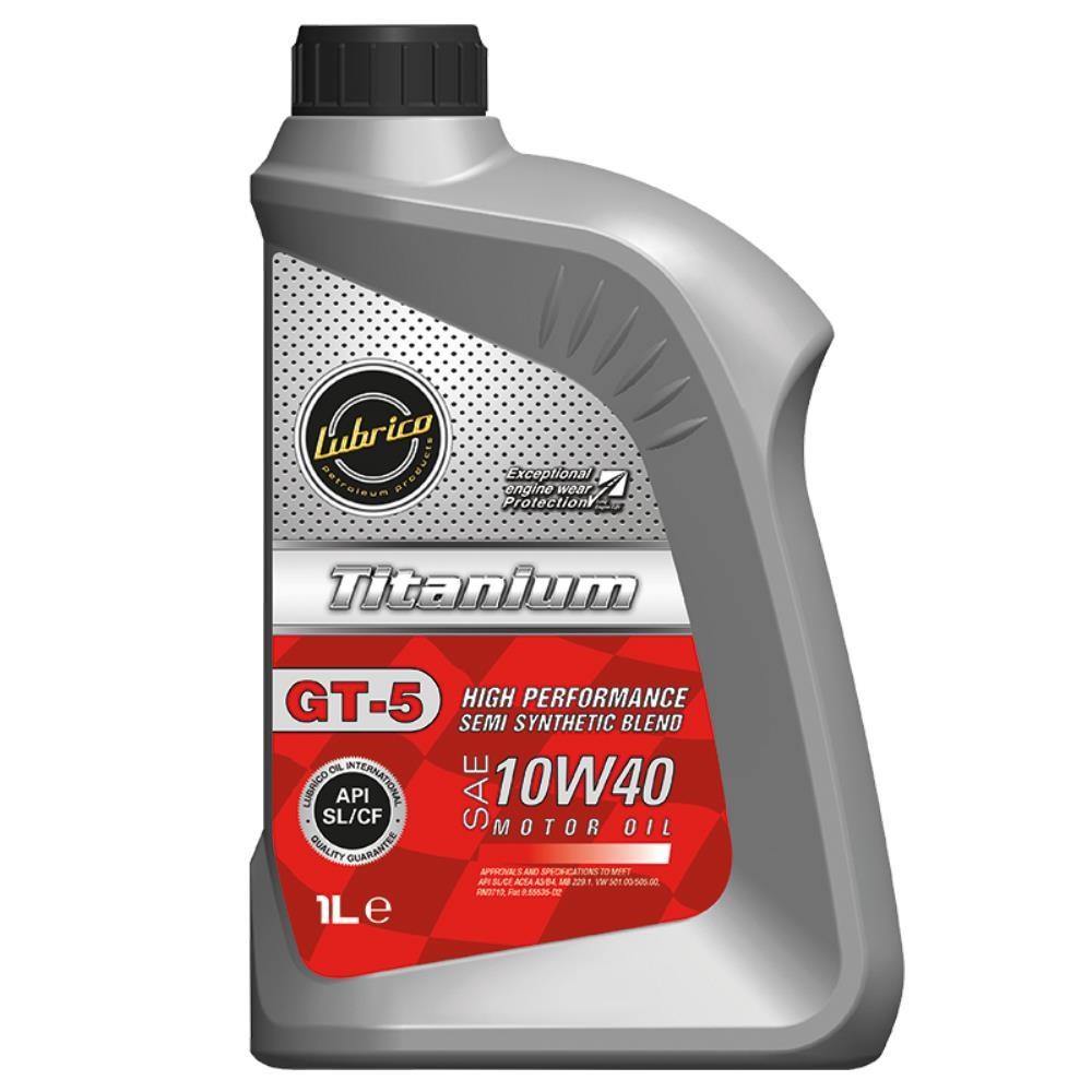 LUBRİCO TITANIUM GT-5 10W/40 is semi-synthetic engine oil developed to meet the lubrication requirements of gasoline and light diesel vehicles. Provides superior protection in the engine thanks to its high quality base oils and developed formula with advanced additive technology.It has registered its quality in this field by obtaining the product approvals of the important OEM manufacturers of its sector such as Lubrico