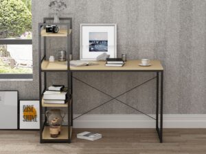 Metal Desk with Bookshelf PR8780 Desks NZ DEPOT 2