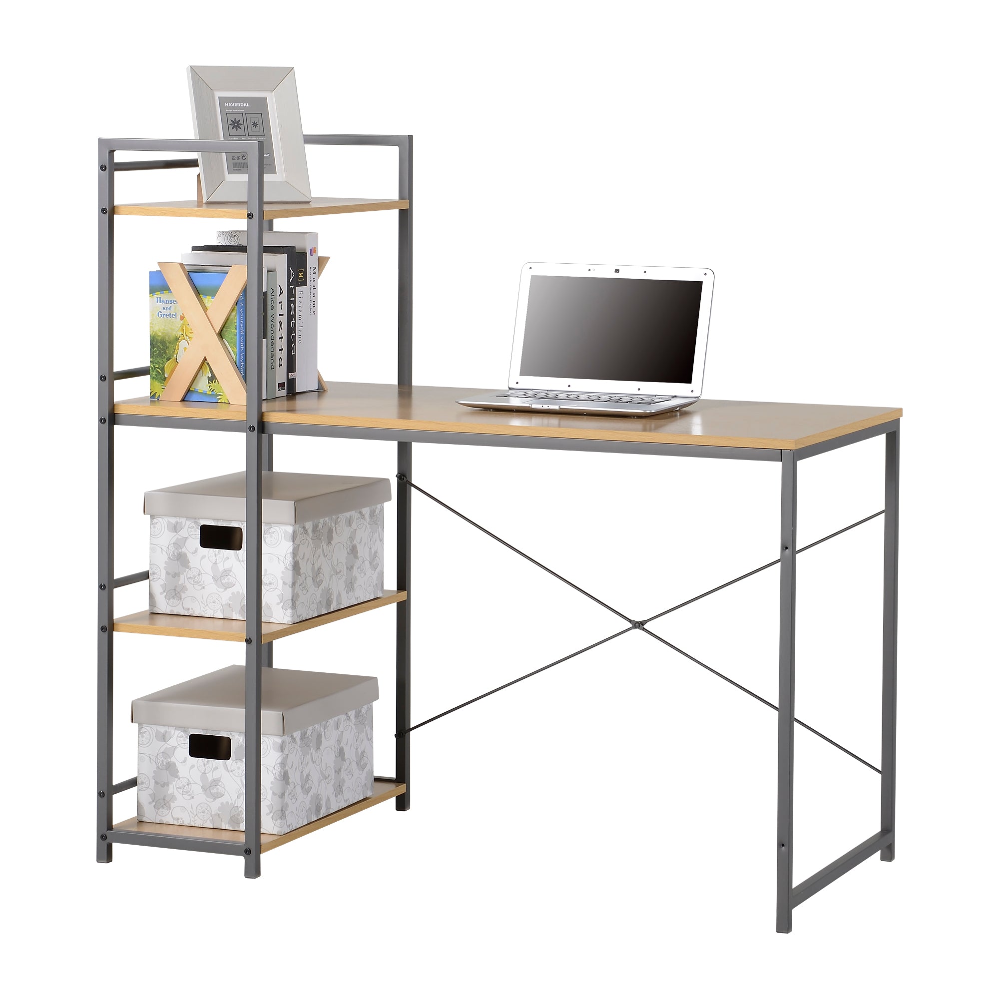 Metal Desk with Bookshelf PR8780 Desks NZ DEPOT 5