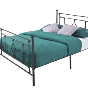 T Metal bed C11 Queen BLACK