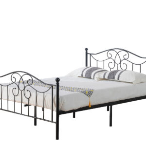 T Metal bed C66 Queen BLACK