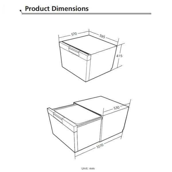 Midea 7 Place Settings Single Drawer Dishwasher Stainless Steel Jhdwsd7Ss Pr9193 Small Appliance Nz Depot 3 - Nz Depot