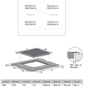 Midea COOKTOP 60CM FREEZONE INDUCTION