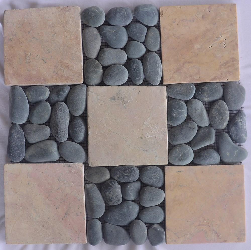 Mix Pebble Tiles - Grey & Grey - 1 CTN11pcs of 30x30cm squaresApprox 1m2 per Carton