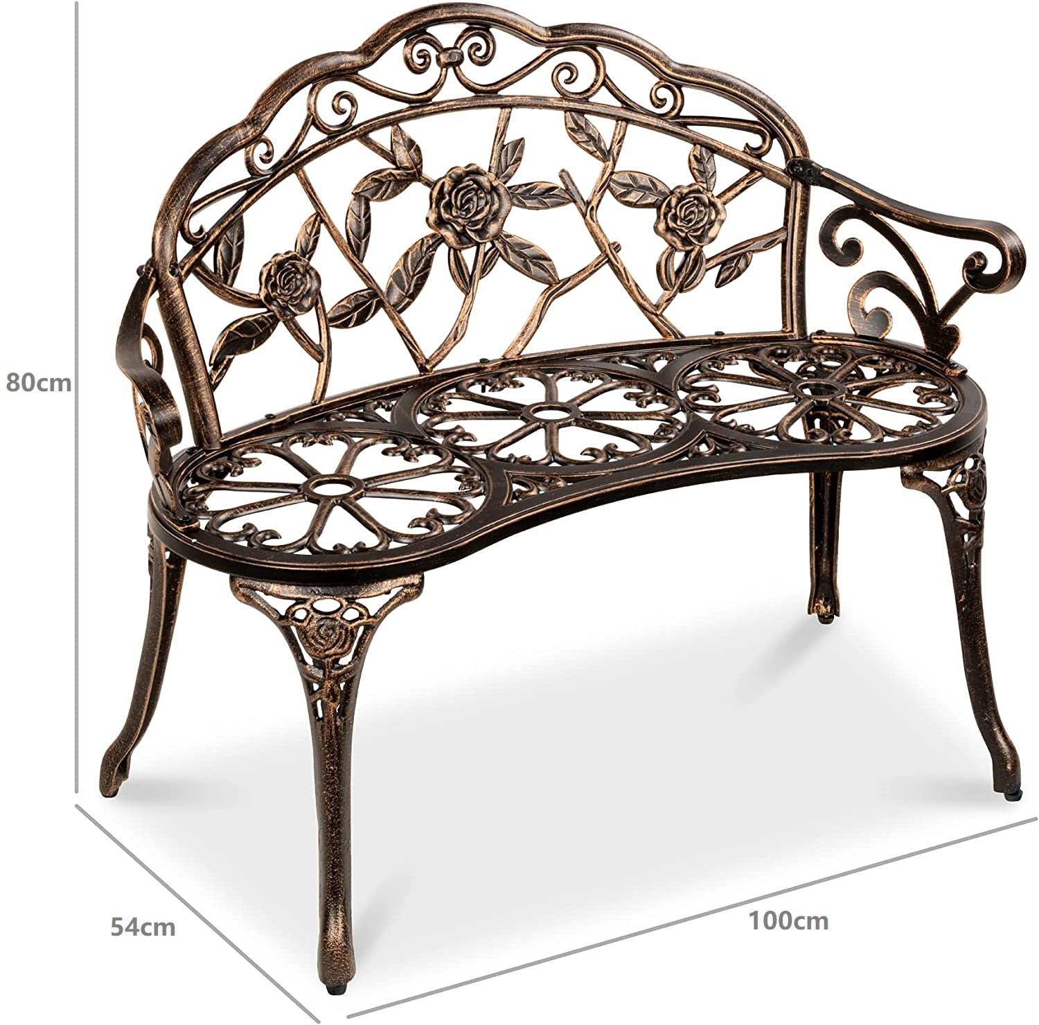 Ornato Garden Bench Cast Alum. PR8706 Outdoor Furniture NZ DEPOT 6