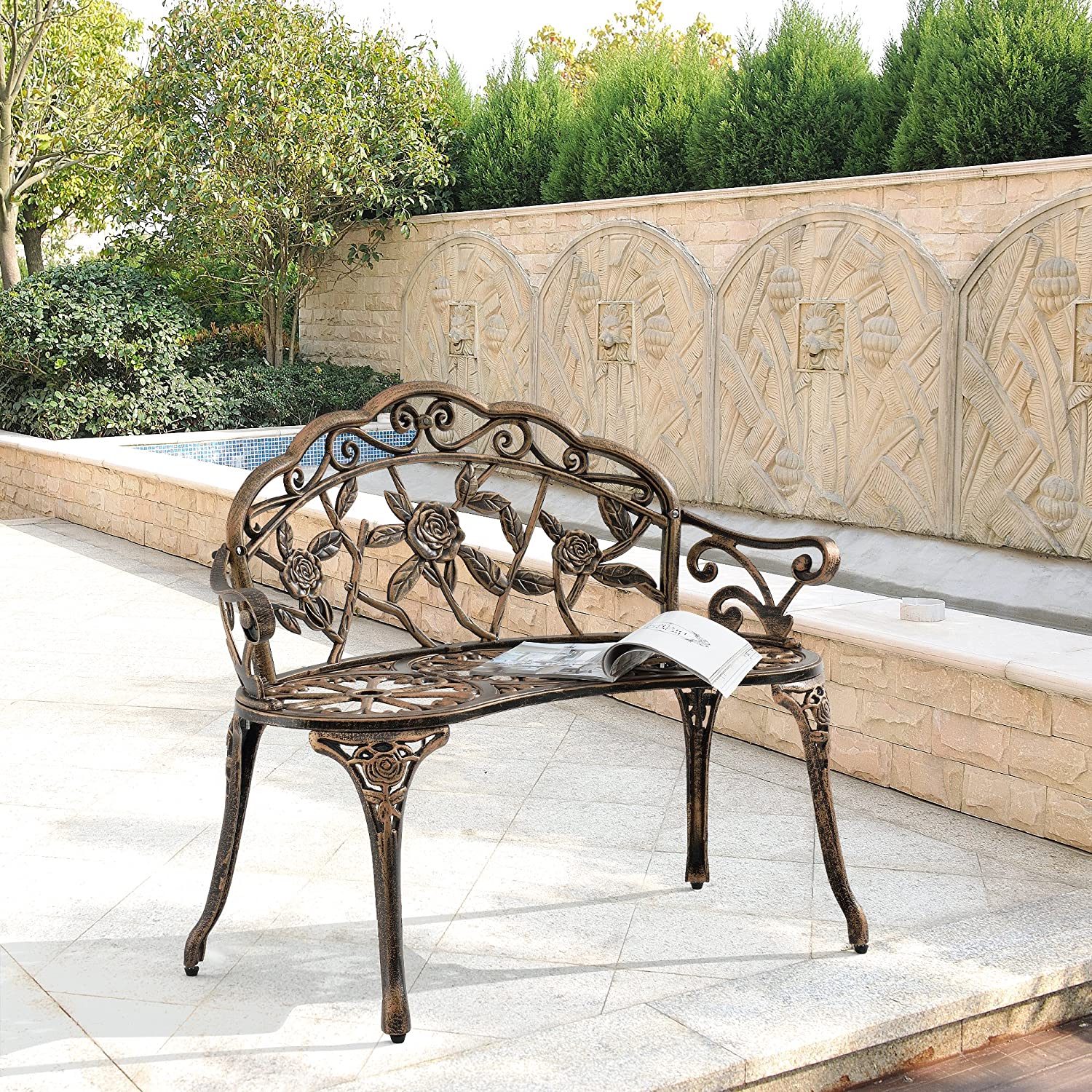 Ornato Garden Bench Cast Alum. PR8706 Outdoor Furniture NZ DEPOT 7