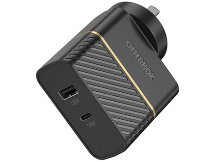 Otterbox 30W Dual Port Wall Charger - Black- Fast Charge Usb-C (18W) And Usb-A (12W) - Nzdepot