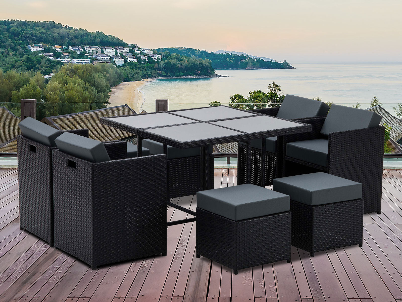 Outdoor 9Pcs Dining Set Pr2149 Outdoor Furniture Nz Depot 8 - Nz Depot