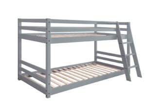 Polli Bunk Bed Grey with 10cm Mattress Combo PR6802 Bed Frames NZ DEPOT - NZ DEPOT