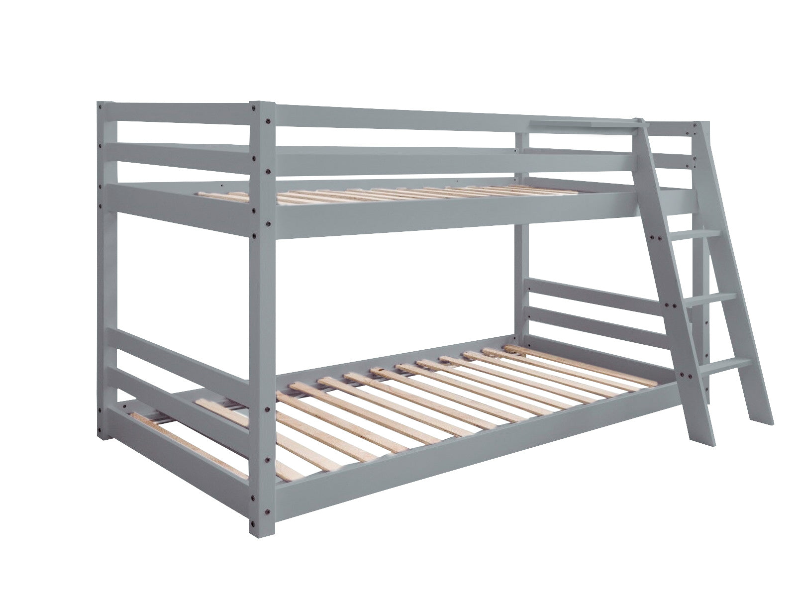 Polli Bunk Bed Grey with 10cm Mattress Combo