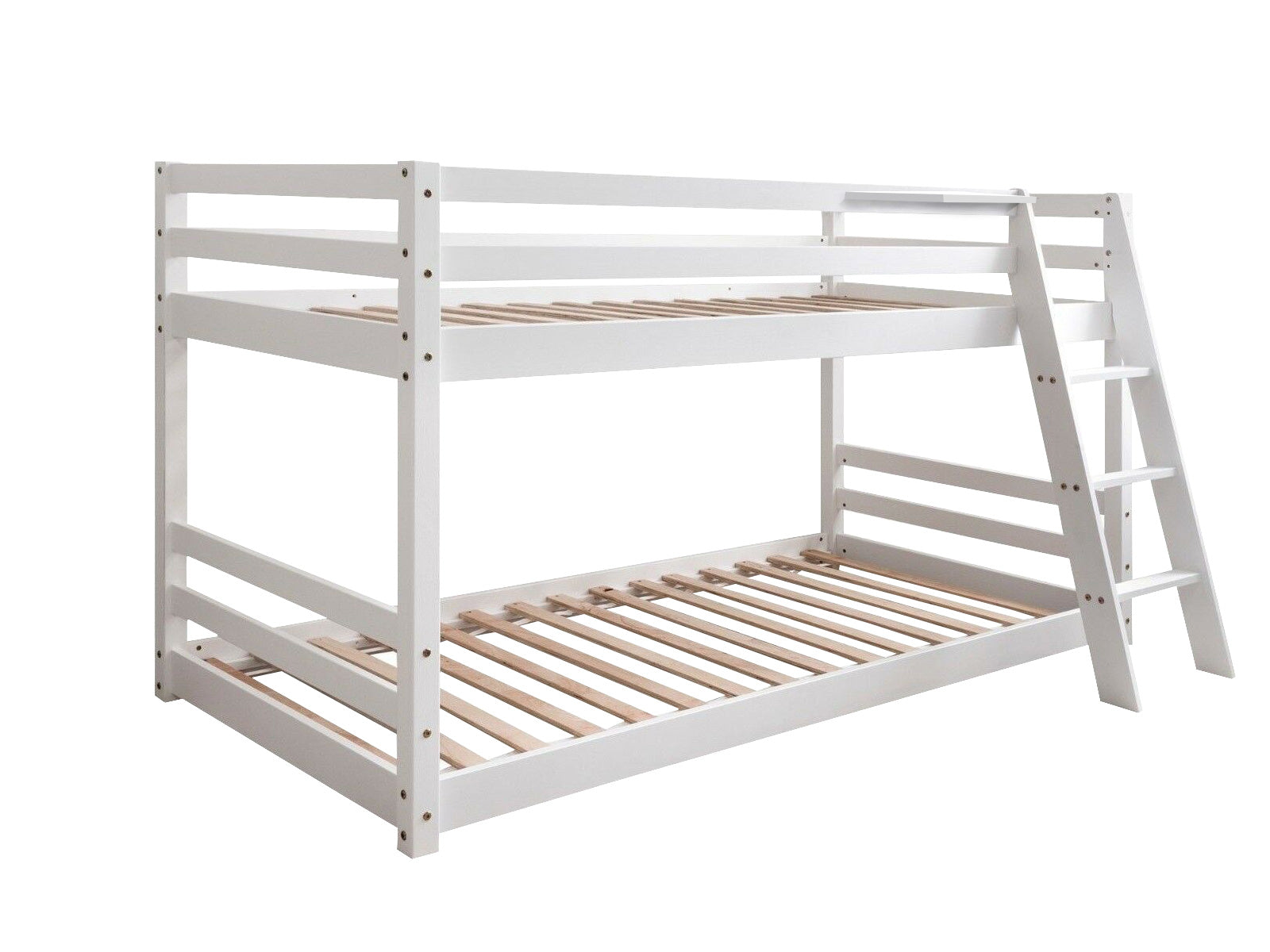 Ds Polli Bunk Bed White With 15Cm Mattress Combo