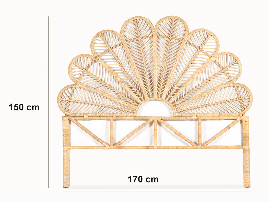 Rattan Headboard Peacock King PR7208 2 Headboards NZ DEPOT 4