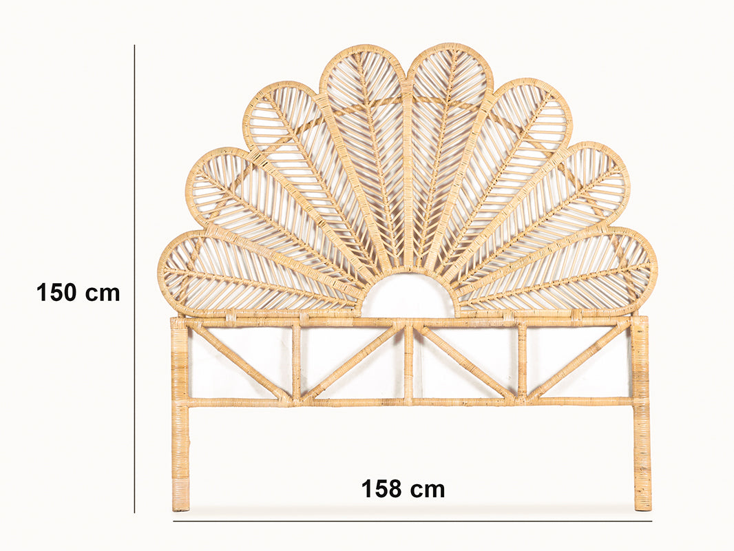 Rattan Headboard Peacock Queen Pr7208 1 Headboards Nz Depot 5 - Nz Depot