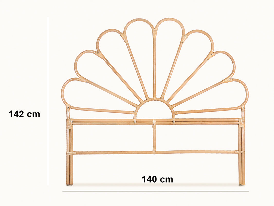 Rattan Headboard Petal Double Pr7209 Headboards Nz Depot 4 - Nz Depot