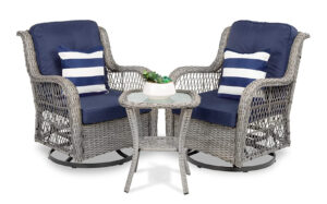 Relaxo Outdoor Swivel Set Grey PR8104 Outdoor Furniture NZ DEPOT