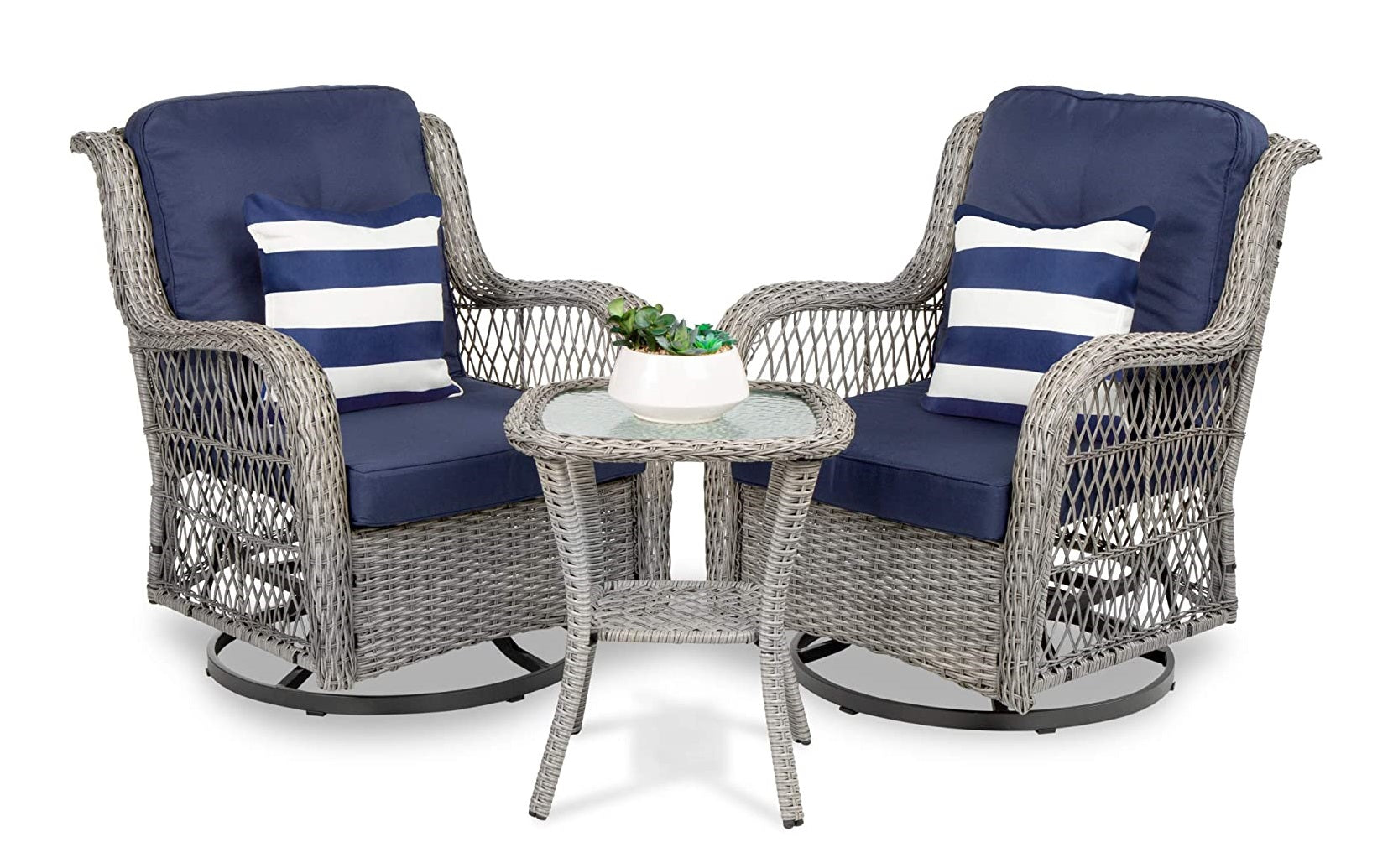 Relaxo Outdoor Swivel Set Grey