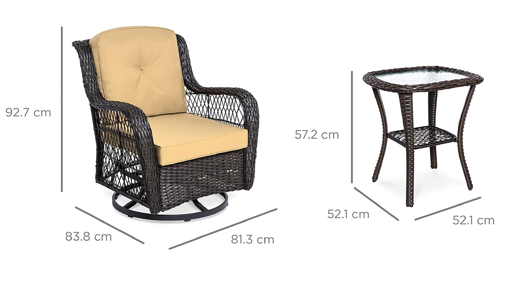 Relaxo Outdoor Swivel Set PR8103 Outdoor Furniture NZ DEPOT 4