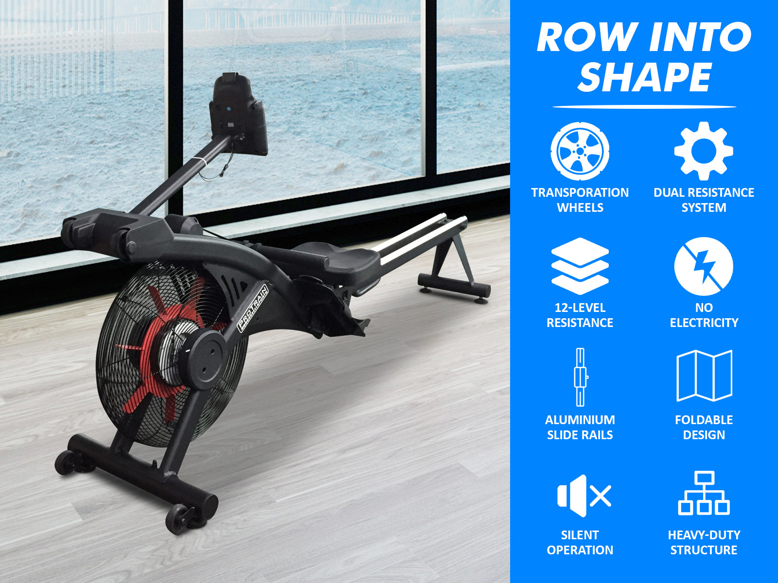 Rowing Machine Air Magnetic System Pr8067 Rowing Machine Nz Depot 3 - Nz Depot