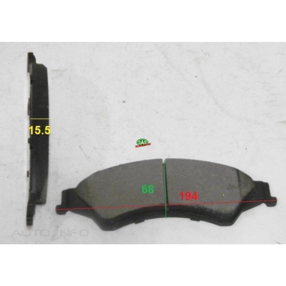 Royale Brake Pads Front- SAS-BP2074 (Ranger