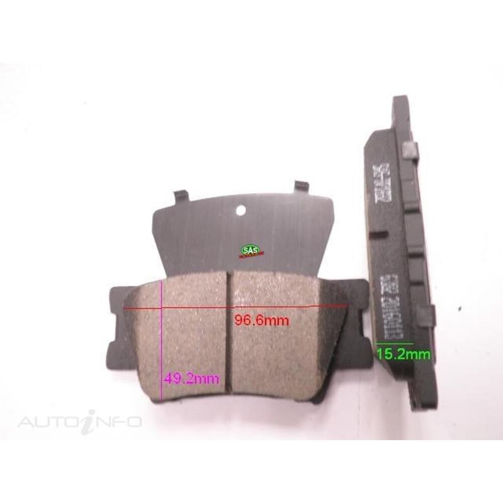 Royale Brake Pads Rear- SAS-BP1832 (Toyota Camry