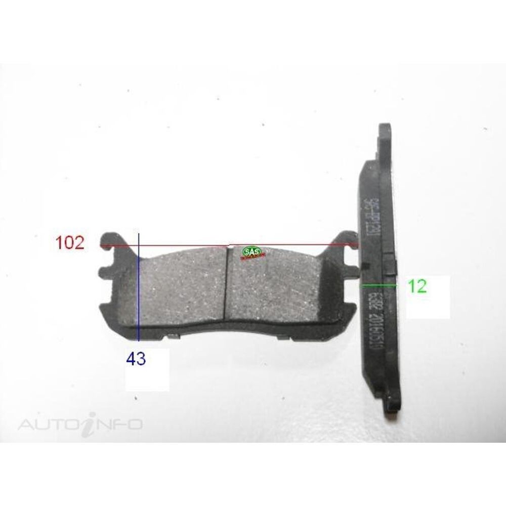 Royale Brake Pads - SAS-BP1291 (Mazda 323 94-98) - NZ DEPOT